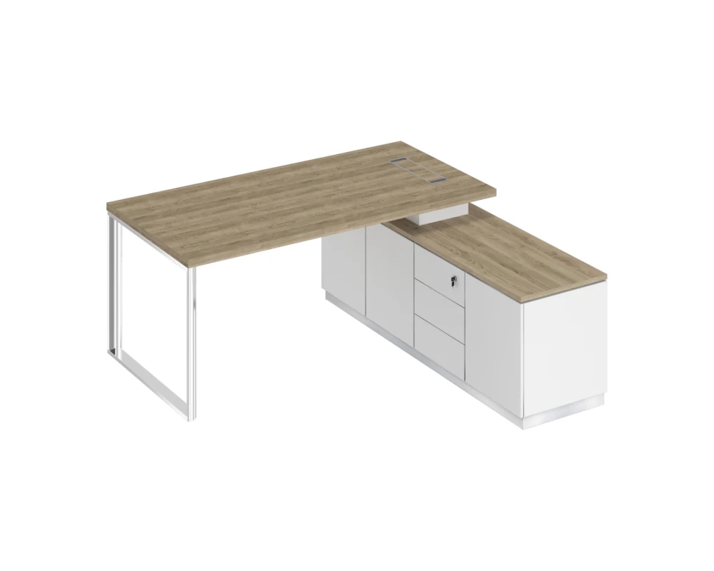 Стол руководителя на опорной тумбе (левый/правый) БР 101 Bravo