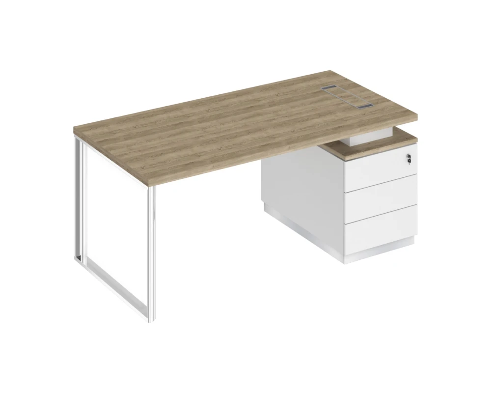 Стол руководителя на опорной тумбе (левый/правый) БР 103 Bravo