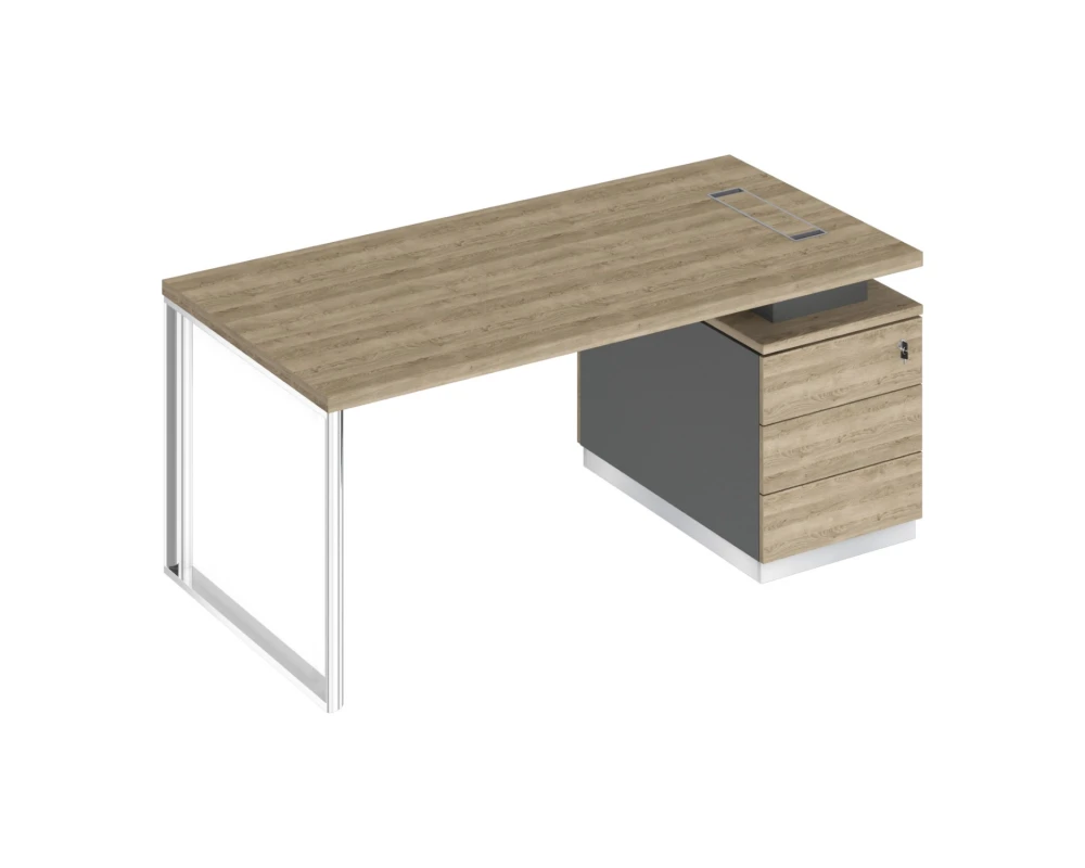 Стол руководителя на опорной тумбе (левый/правый) БР 103 Bravo