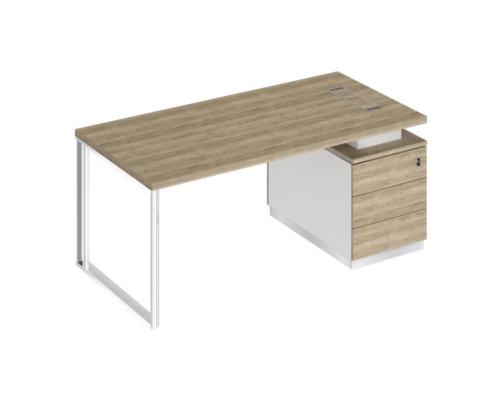 Стол руководителя на опорной тумбе (левый/правый) БР 103 Bravo