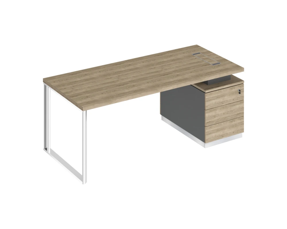 Стол руководителя на опорной тумбе (левый/правый) БР 104 Bravo