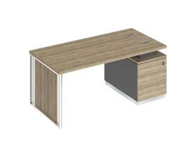 Стол руководителя на опорной тумбе (левый/правый) с декоративной вставкой БР 109 Bravo images