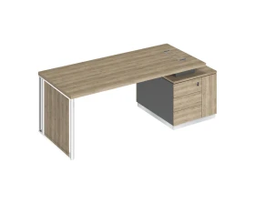 Стол руководителя на опорной тумбе (левый/правый) с декоративной вставкой БР 112 Bravo images