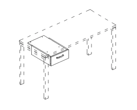 Тумба подвесная 1-ящичная (для стола 60) A4.PRO images