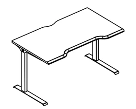 Стол эргономичный "Симметрия" на металлокаркасе МL (1 скос) 120x80x75 Alta ML images