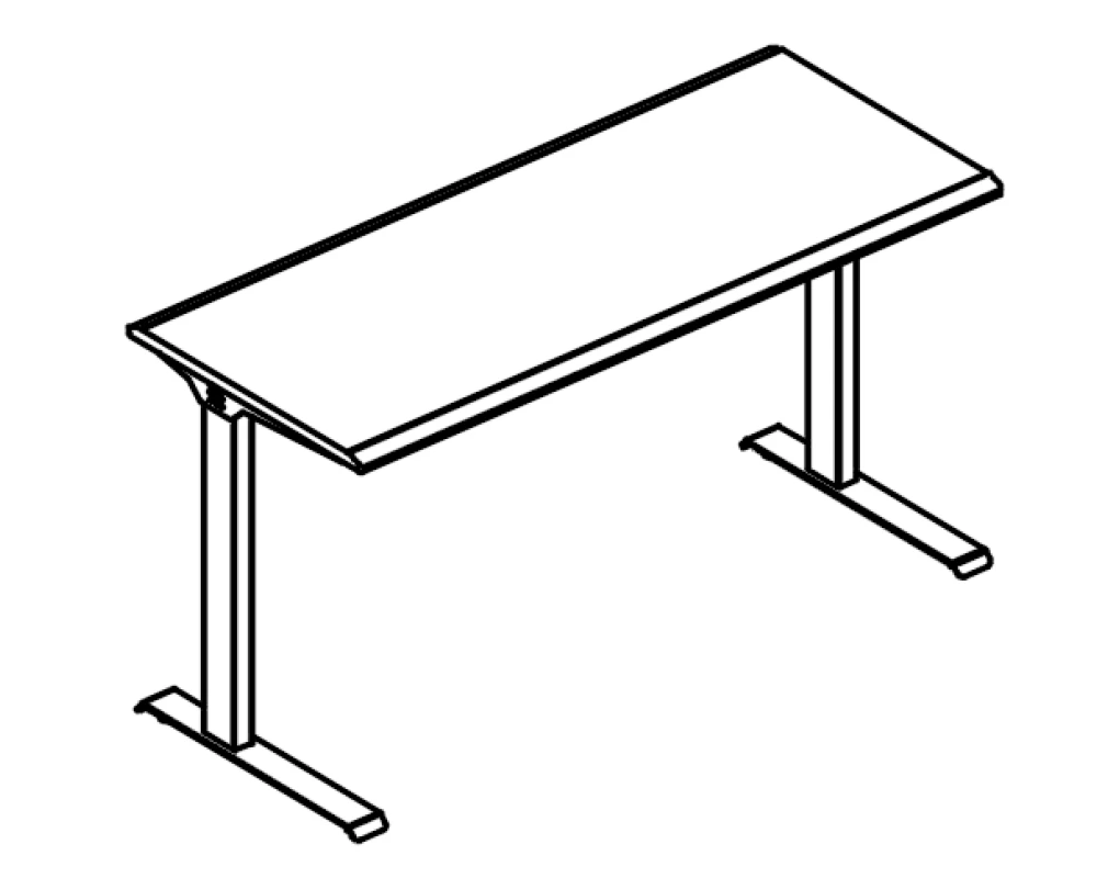 Стол письменный 100 на каркасе МL (2 скоса) Alta ML