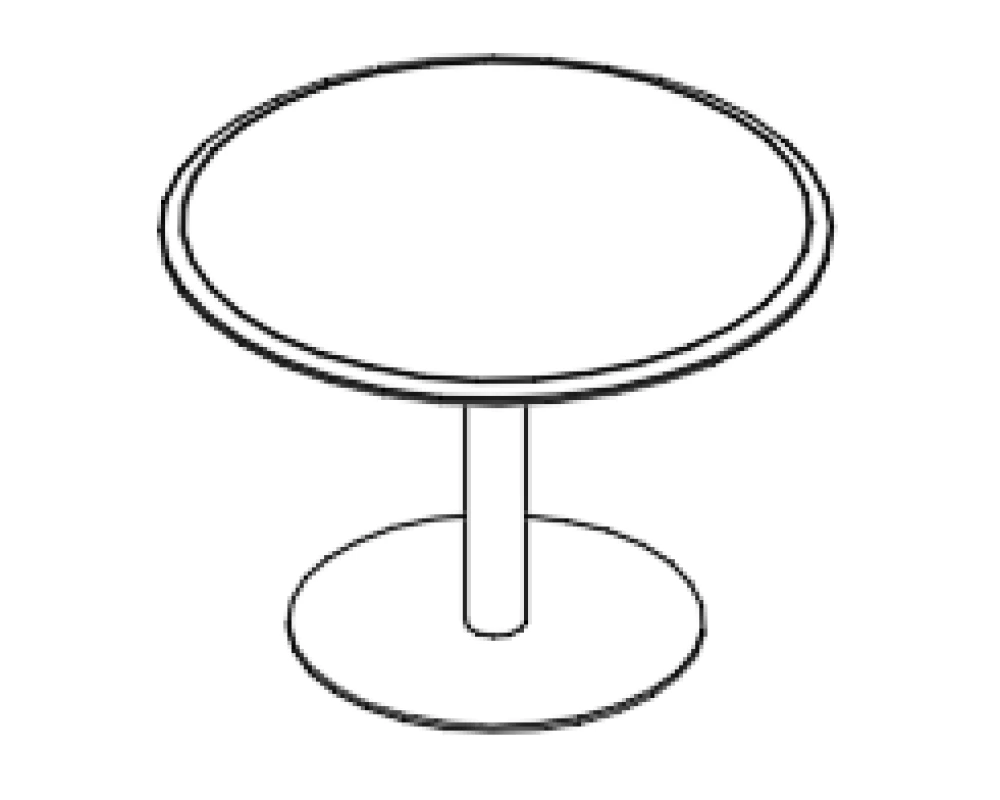 Стол для переговоров круглый 110 на опоре-колонне Alta
