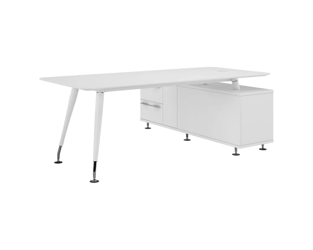 Стол руководителя с опорной тумбой левой Эмпорио / Emporio