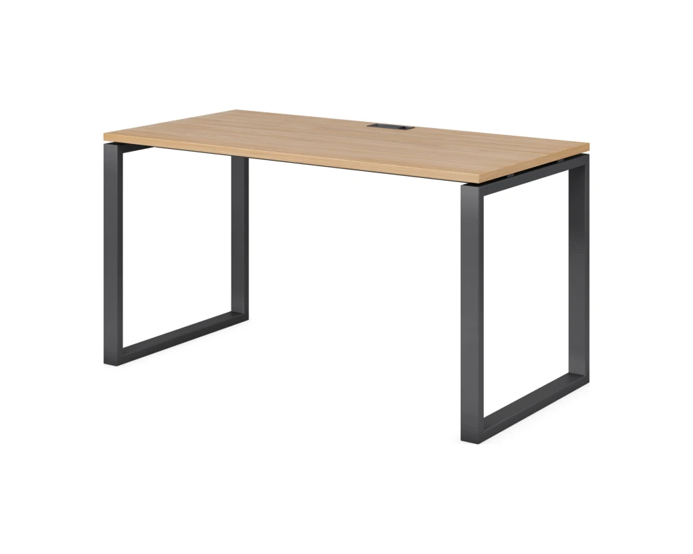 Стол письменный на О-образном м/к 60х30 заглушка кабель-канала антрацит 1200x700x750 Эвалюшн / Evolution Дуб честерфилд/Антрацит