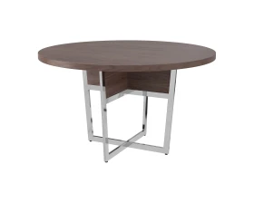 Стол для совещаний матовый, хром. опоры 1600х1600х750 Gallery images