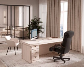 Кабинет руководителя Берн / Bern Дуб апрельский; Дуб атланта; Темный орех images