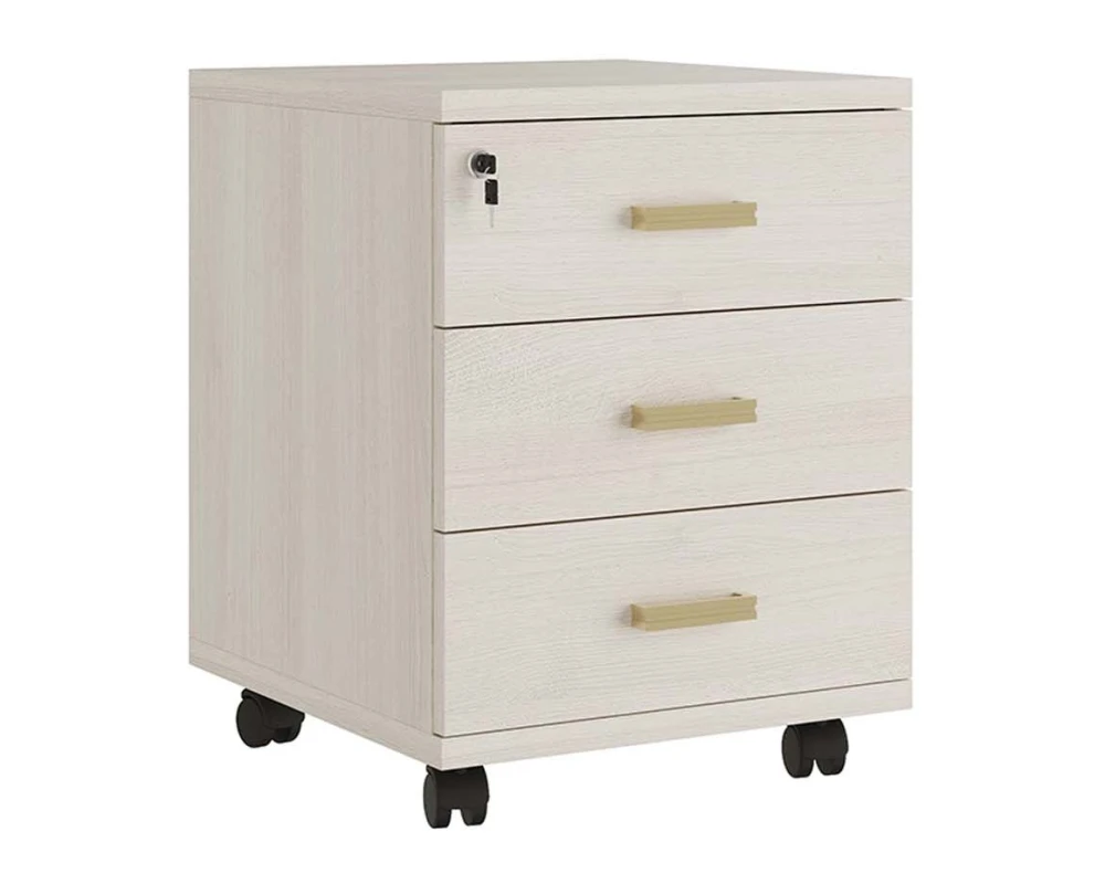 Тумба подкатная с 3 ящиками Chicago, Monza Дуб Шамони светлый