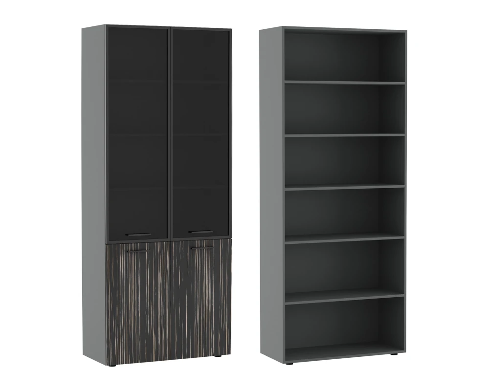 Шкаф для бумаг 90 Дали / Dali шпон Эбен/Антрацит