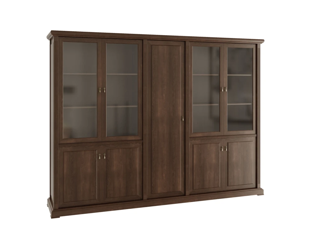 Шкаф для бумаг с гардеробом 5 створок Министри / Ministry Дуб шоколад
