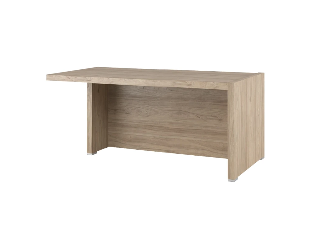 Стол письменный с асимметричными опорами, левый 160 Солид / Solid Вяз