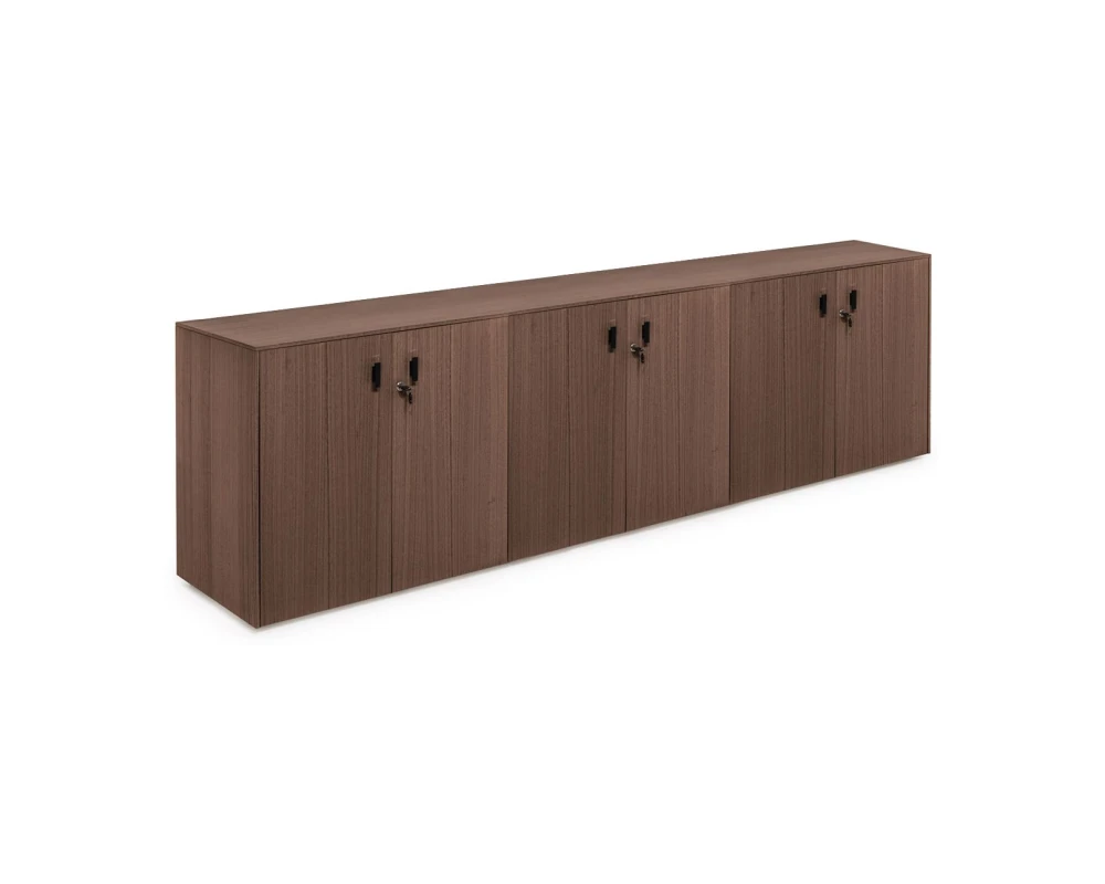 Шкаф H.82 6 дв 242x44x82 Enzo Эвкалипт морен/Черный