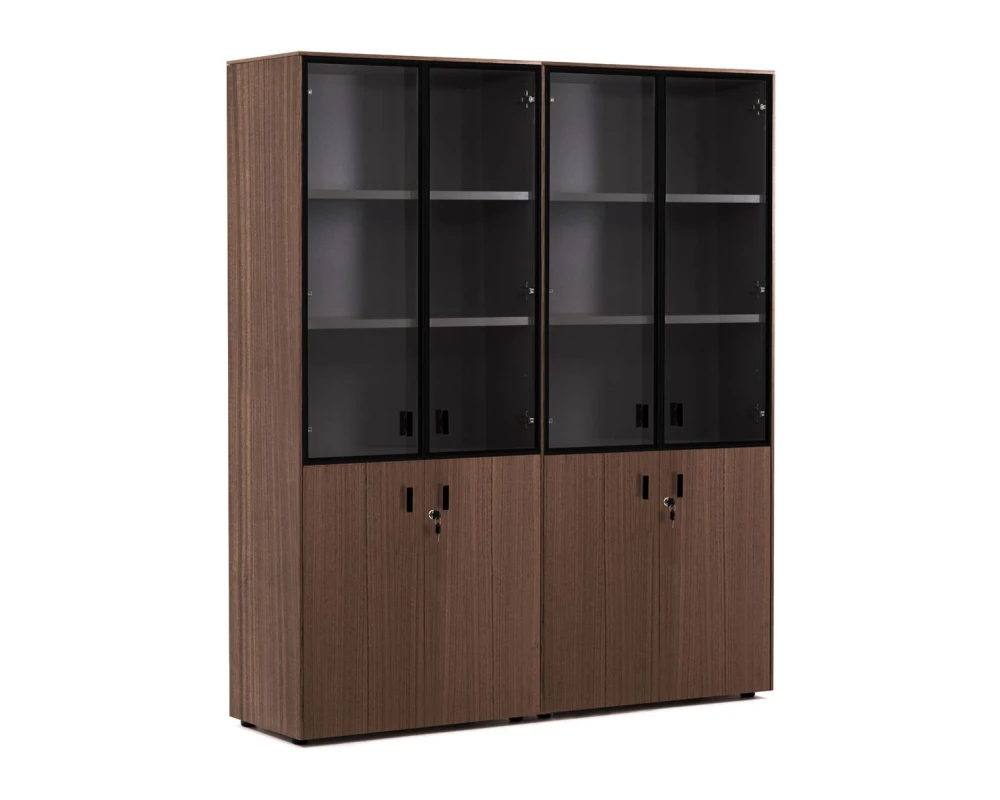 Шкаф комбинир x2 162x44x197 Enzo Эвкалипт морен/Черный