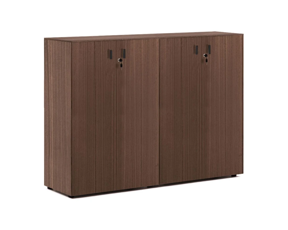 Шкаф средний H.120 4 дв 162x44x119,5 Enzo Эвкалипт морен/Черный