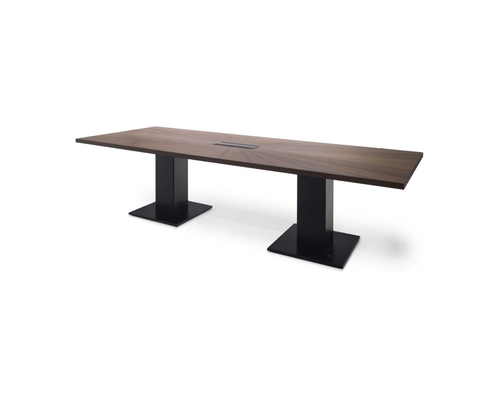 Стол для переговоров L320 320x120x76 Renz/Tesla Эвкалипт морен/Черный