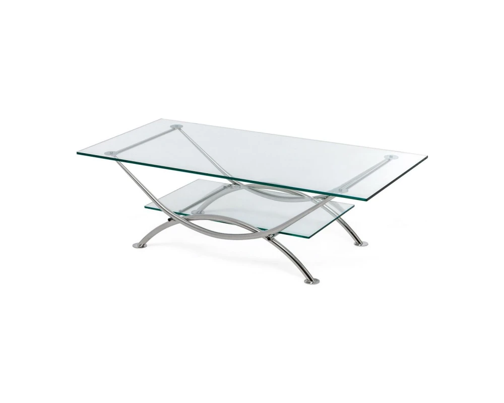 Стол кофейный 120x60x37 Arco Стекло/Хром