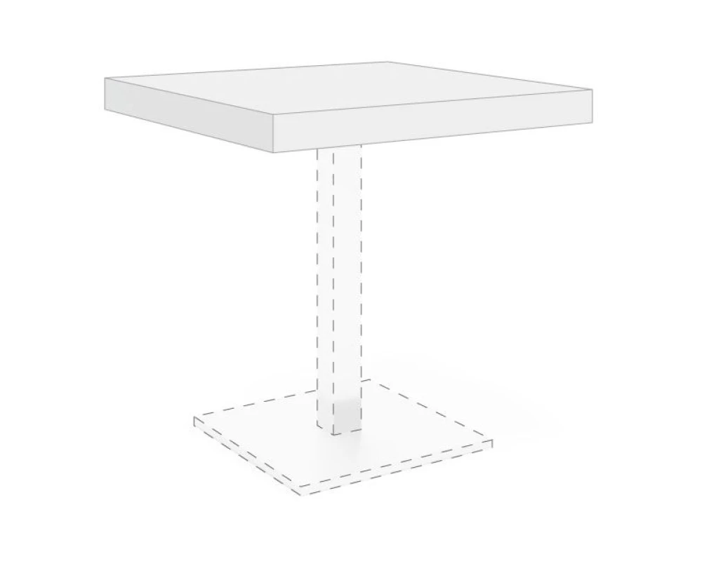 Топ стола переговоров 75,5х75,5x7 Kyo Белый матовый