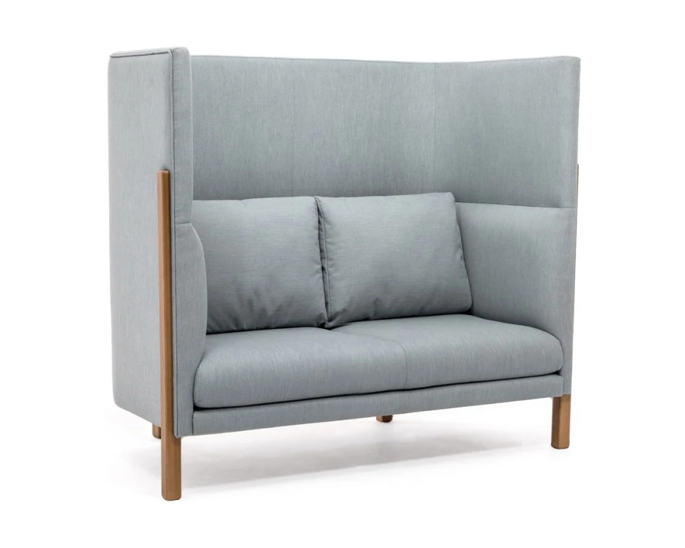 Диван 2-х местный Tordino высокий Ткань, Серо-голубой