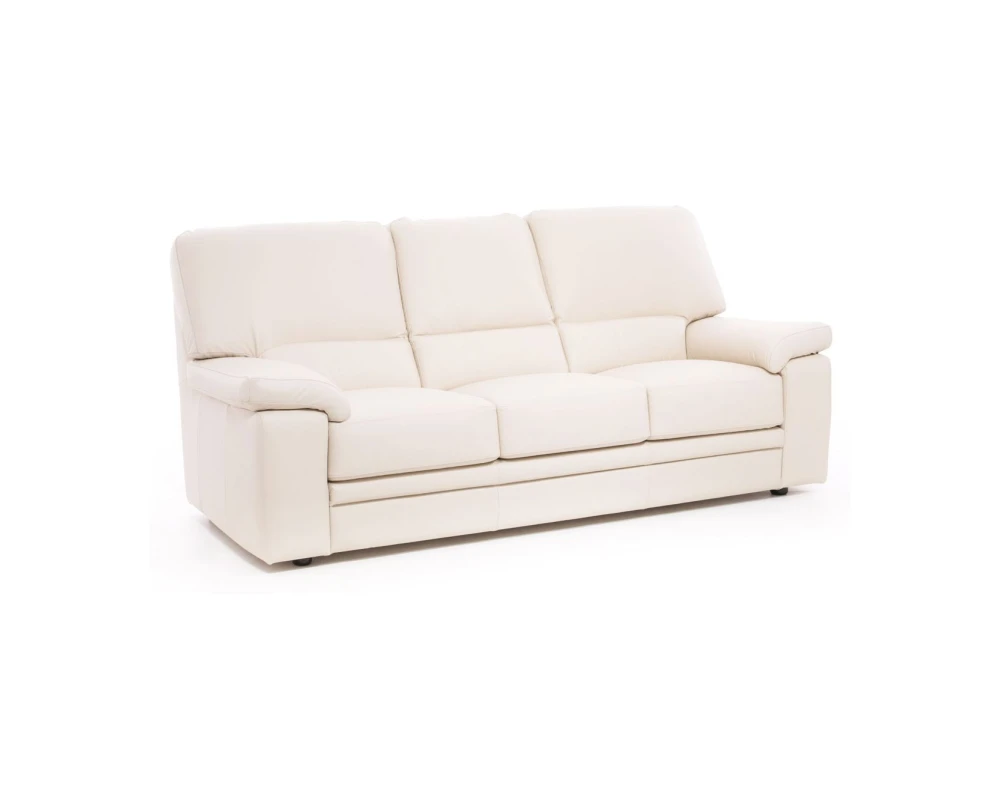 Диван 3-х местный Ella Натуральная кожа, Бежевый