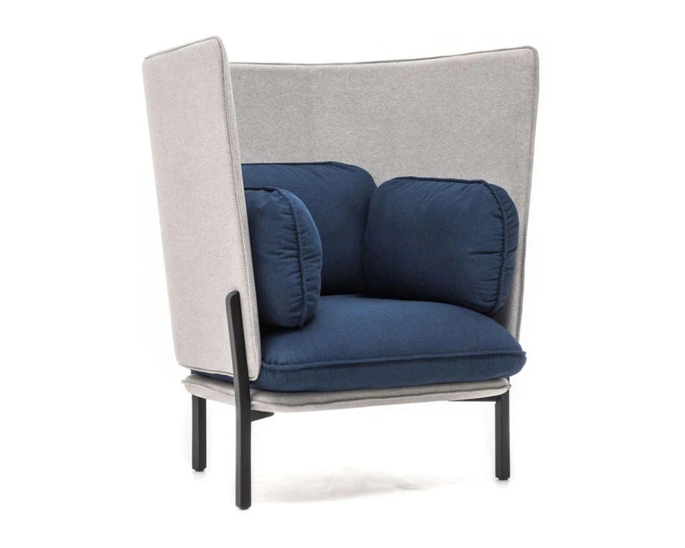 Кресло Bellagio высокая спинка Ткань, Серо-синий