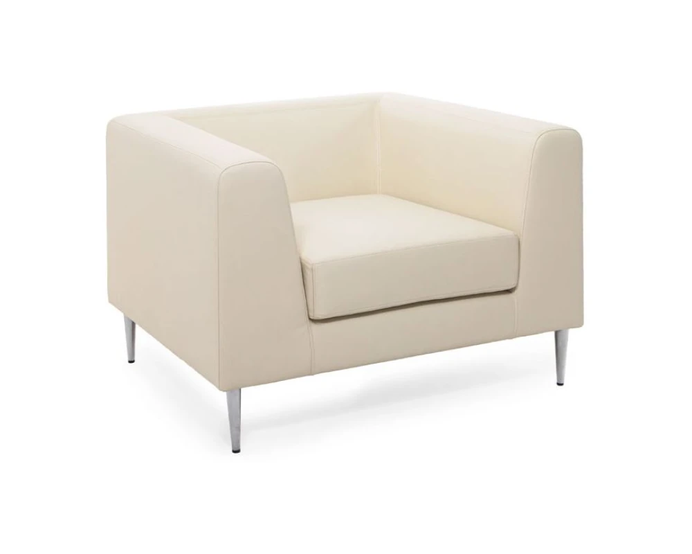 Кресло Eva Up хром Экокожа, Бежевый