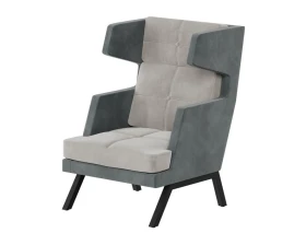 Кресло высокое с декором из пуговиц Алдо / Aldo images