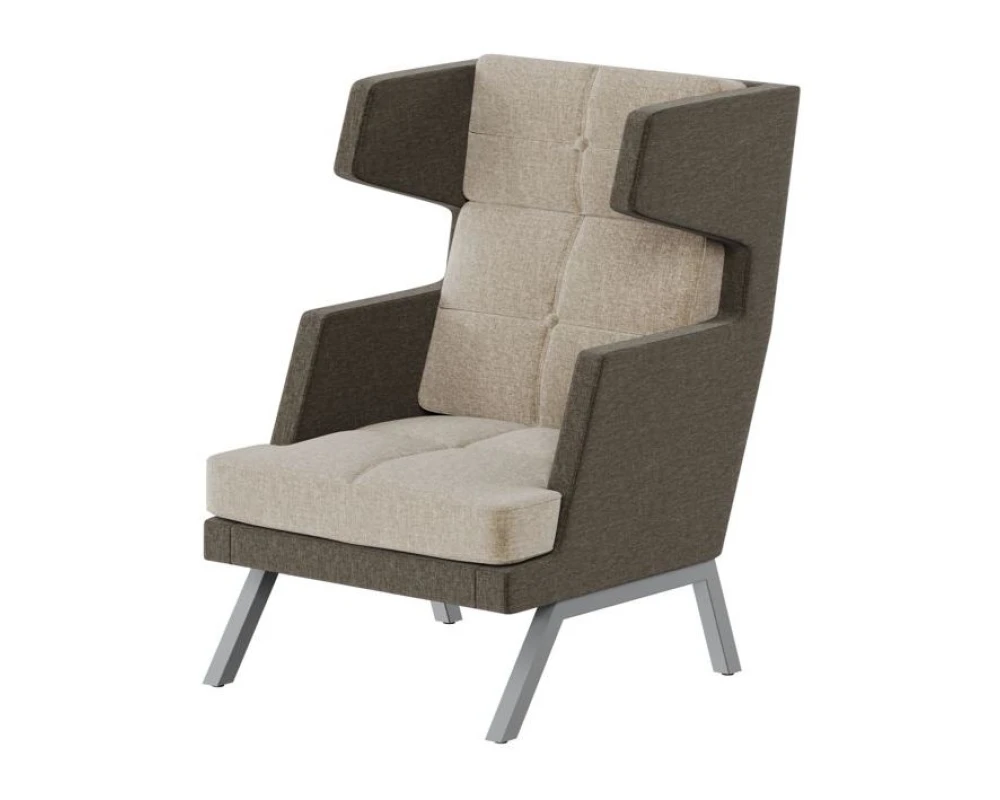 Кресло высокое с декором из пуговиц Алдо / Aldo