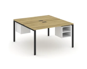 Рабочая станция 2 сторонняя с подвесными тумбами на 2 места CN.DRS-107 1380x1480x750 Концепт / Concept images