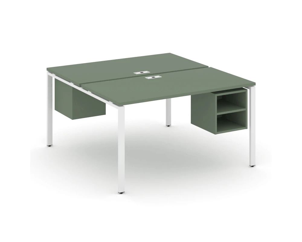 Рабочая станция 2 сторонняя с подвесными тумбами на 2 места CN.DRS-107 1380x1480x750 Концепт / Concept