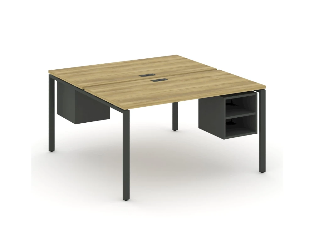 Рабочая станция 2 сторонняя с подвесными тумбами на 2 места CN.DRS-107 1380x1480x750 Концепт / Concept