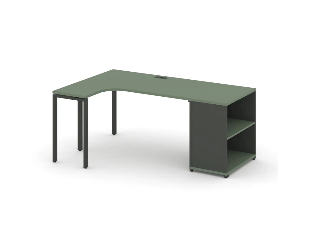Стол эргономичный опорным стеллажом CN.SA-202(L) 2000x1180x750 Концепт / Concept