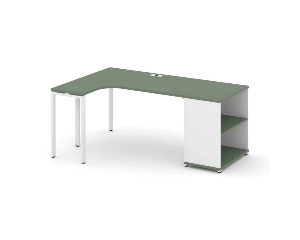 Стол эргономичный опорным стеллажом CN.SA-202(L) 2000x1180x750 Концепт / Concept