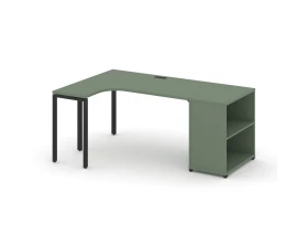 Стол эргономичный опорным стеллажом CN.SA-202(L) 2000x1180x750 Концепт / Concept images