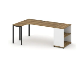 Стол эргономичный опорным стеллажом CN.SA-202(L) 2000x1180x750 Концепт / Concept images