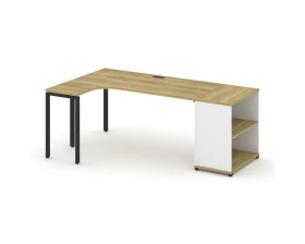 Стол эргономичный опорным стеллажом CN.SA-202(L) 2000x1180x750 Концепт / Concept images