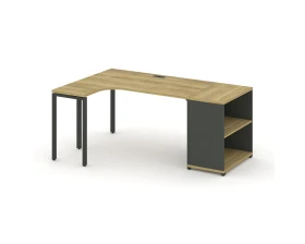 Стол эргономичный опорным стеллажом CN.SA-202(L) 2000x1180x750 Концепт / Concept images