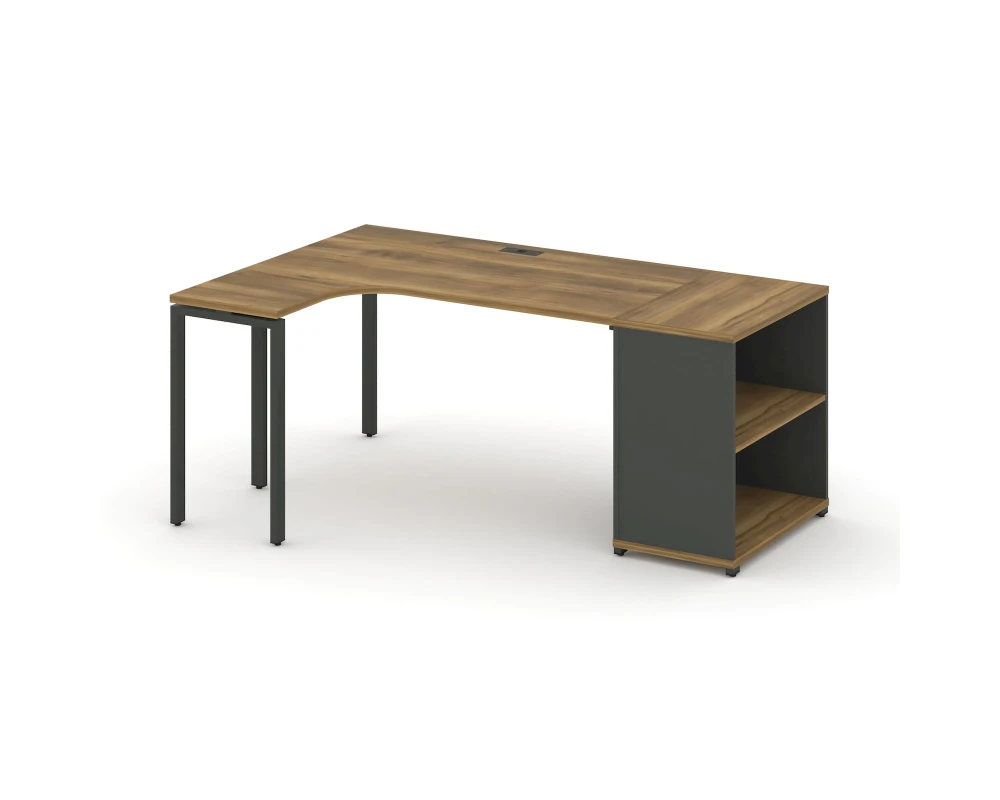 Стол эргономичный опорным стеллажом CN.SA-202(L) 2000x1180x750 Концепт / Concept