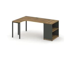 Стол эргономичный опорным стеллажом CN.SA-202(L) 2000x1180x750 Концепт / Concept images