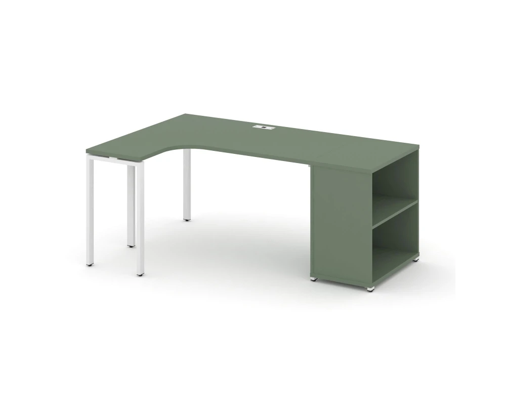 Стол эргономичный опорным стеллажом CN.SA-202(L) 2000x1180x750 Концепт / Concept