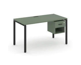 Стол рабочий с подвесной тумбой 1 открытой нишей и одним ящ. CN.SP-117 B 980x720x750 Концепт / Concept images