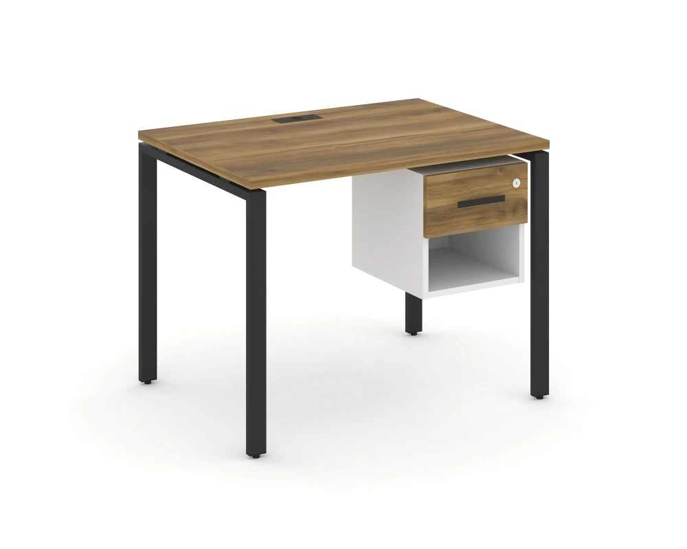 Стол рабочий с подвесной тумбой 1 открытой нишей и одним ящ. CN.SP-117 W 980x720x750 Концепт / Concept