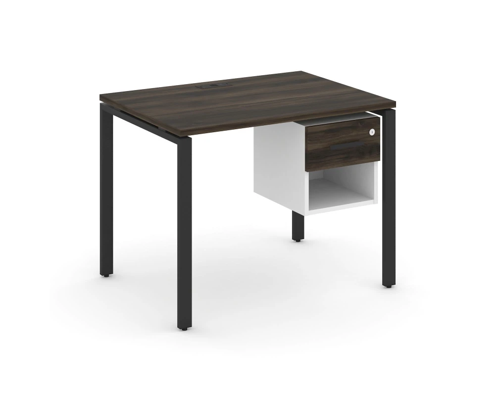 Стол рабочий с подвесной тумбой 1 открытой нишей и одним ящ. CN.SP-117 W 980x720x750 Концепт / Concept