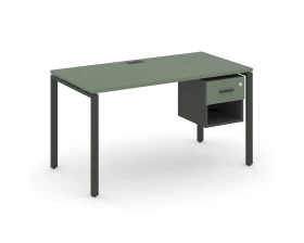 Стол рабочий с подвесной тумбой 1 открытой нишей и одним ящ. CN.SP-117 W 980x720x750 Концепт / Concept images