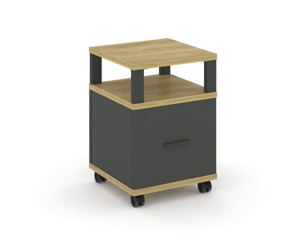 Тумба мобильная 1 распаш. фасад с надставкой CN.TUM-008 A 420x420x615 Концепт / Concept