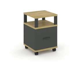 Тумба мобильная 1 распаш. фасад с надставкой CN.TUM-008 A 420x420x615 Концепт / Concept images