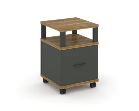 Тумба мобильная 1 распаш. фасад с надставкой CN.TUM-008 A 420x420x615 Концепт / Concept images